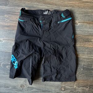 Black and Blue Athletic Shorts